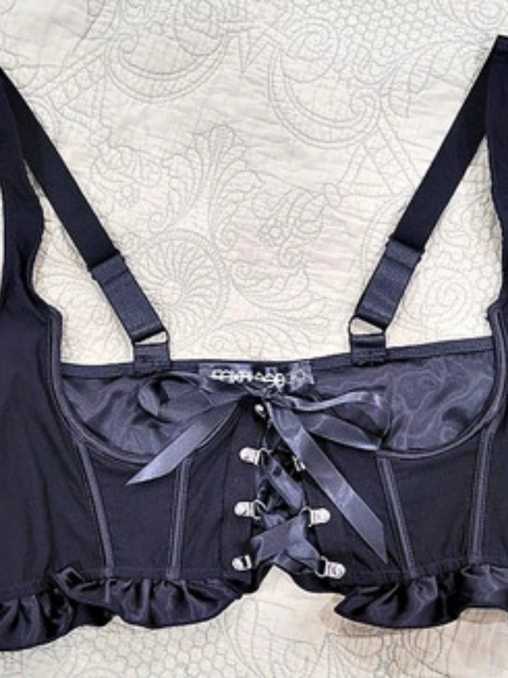 Foxblood Black Underbust Corset - NEW